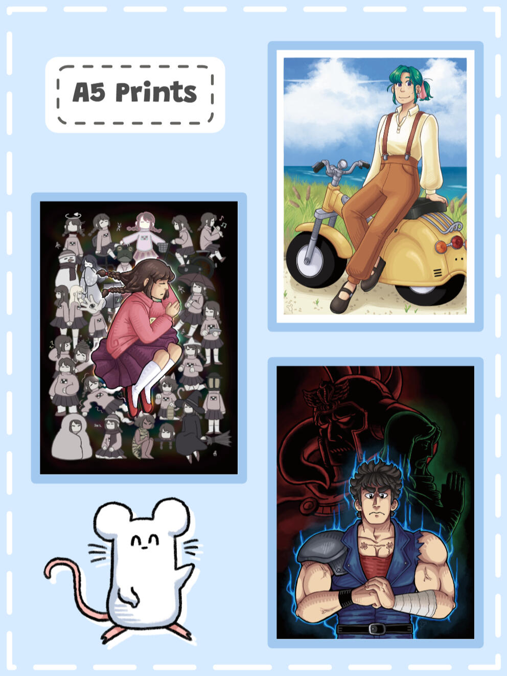 A5 prints for sale.