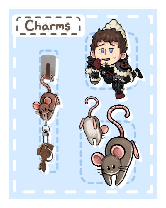 Acrylic charms for sale.