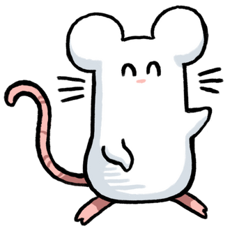 A drawing of my mascot, Mäuschen.